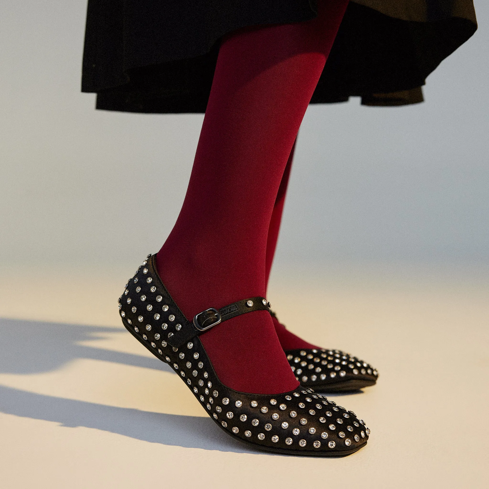 Ballet MJ Square Toe Blk Rhinestone sold by Rollie Nation product image thumbnail 2