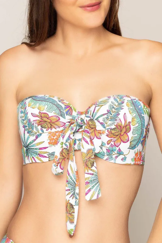 Antigel 62b La Tropicale Plus sizes bandeau coque swimming top sold by Antigel