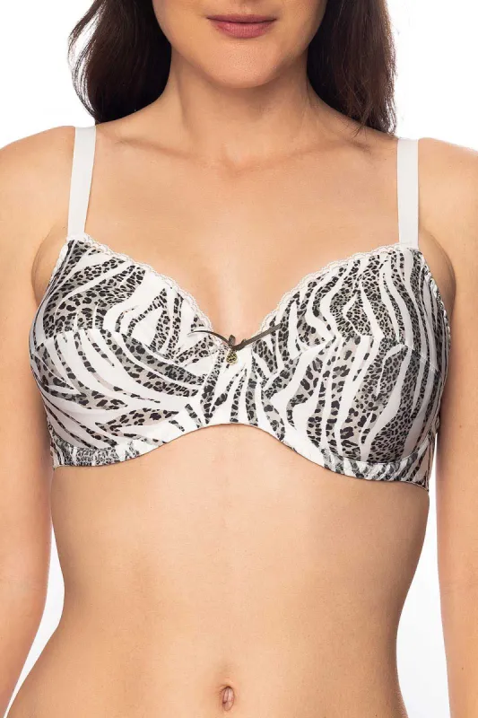 Antigel G98 Zebre Rebelle Underwired full cup bra sold by Antigel