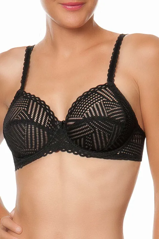 Antigel C37 Tressage Graphic Underwired full cup bra sold by Antigel