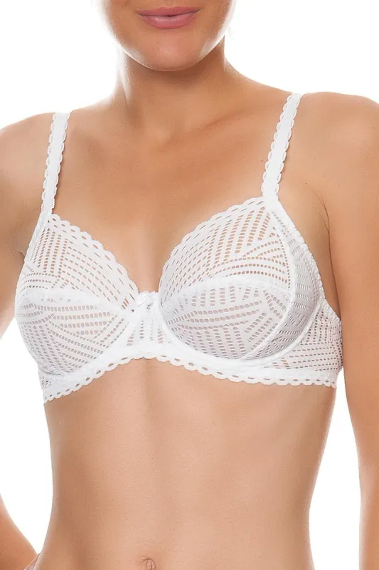 Antigel C37 Tressage Graphic Underwired full cup bra sold by Antigel