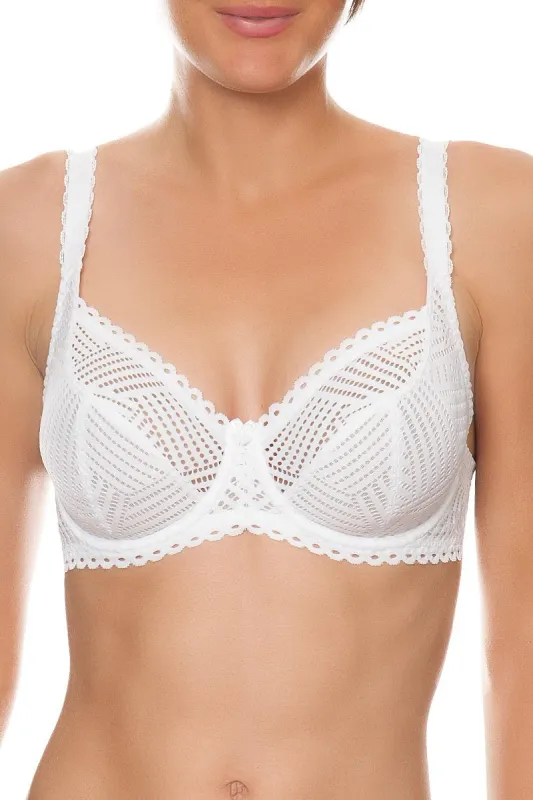 Antigel C37 Tressage Graphic Underwired half cup bra sold by Antigel