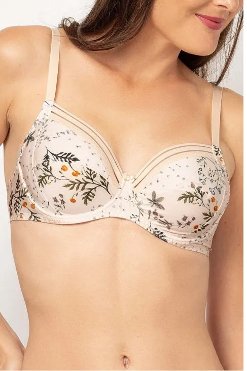 Antigel G86 Herbier Bonheur Underwired full cup bra sold by Antigel