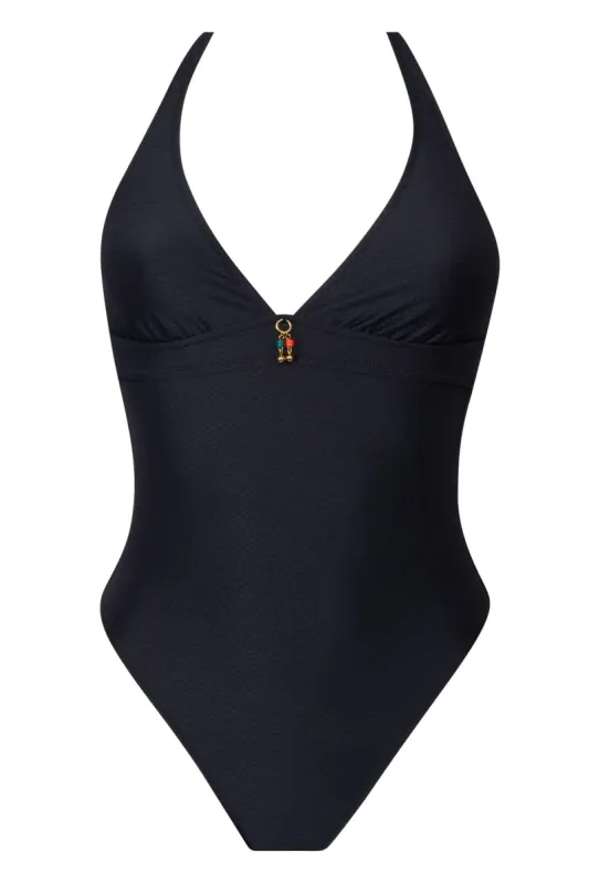 Antigel 07B La Vogueuse Non Wire Halter Swimsuit sold by Antigel