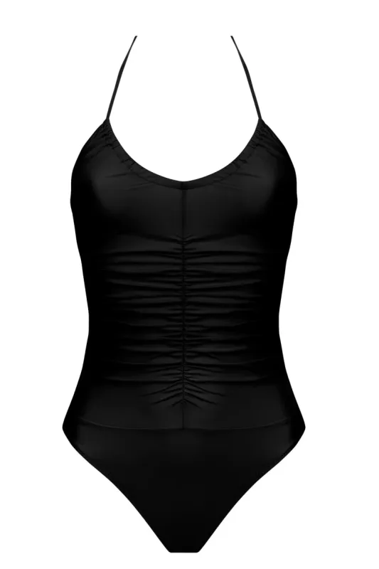 Antigel 17B La Jet-Setteuse Non Wire Halter Swimsuit sold by Antigel