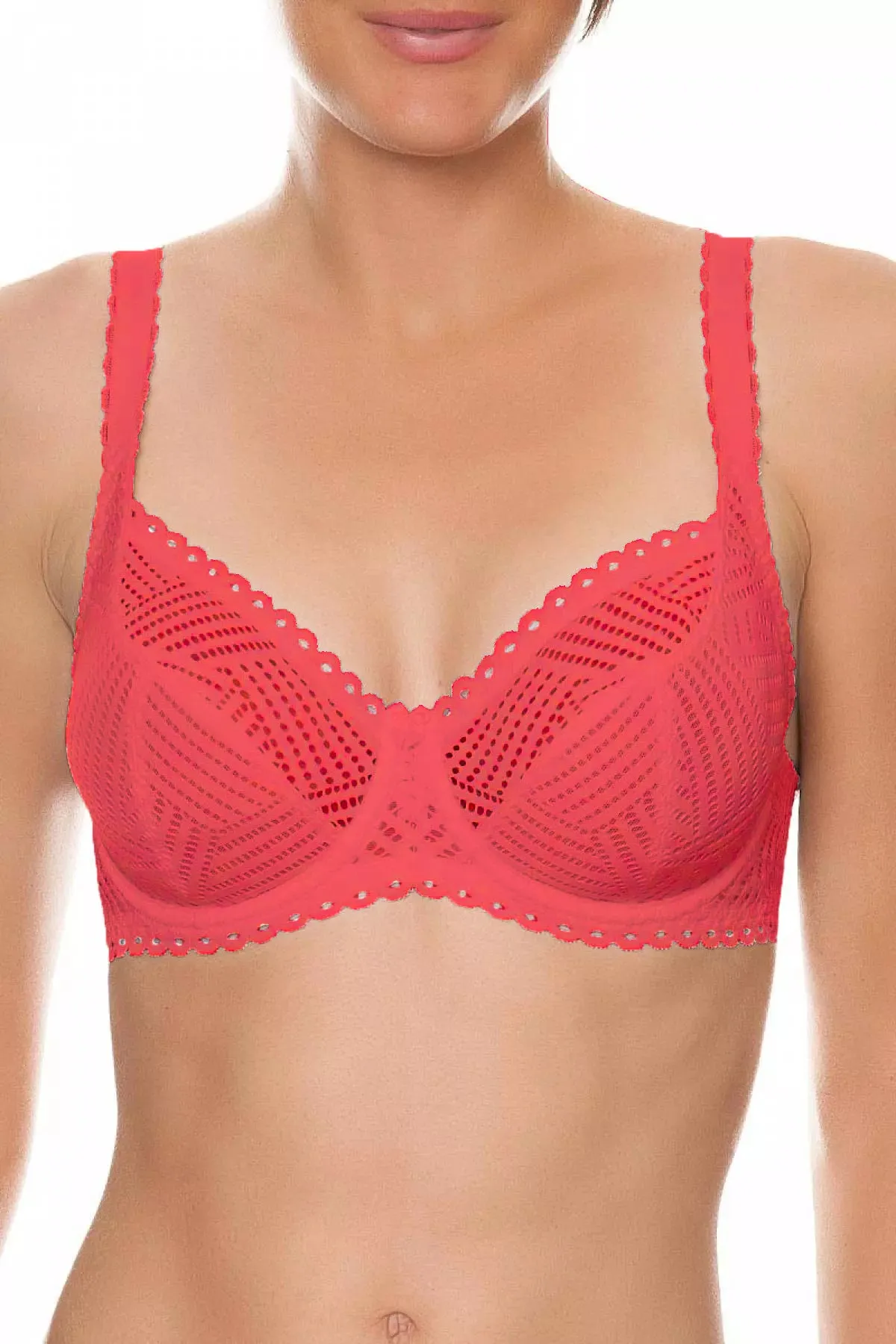 Antigel C37 Tressage Graphic Underwired half cup bra sold by Antigel