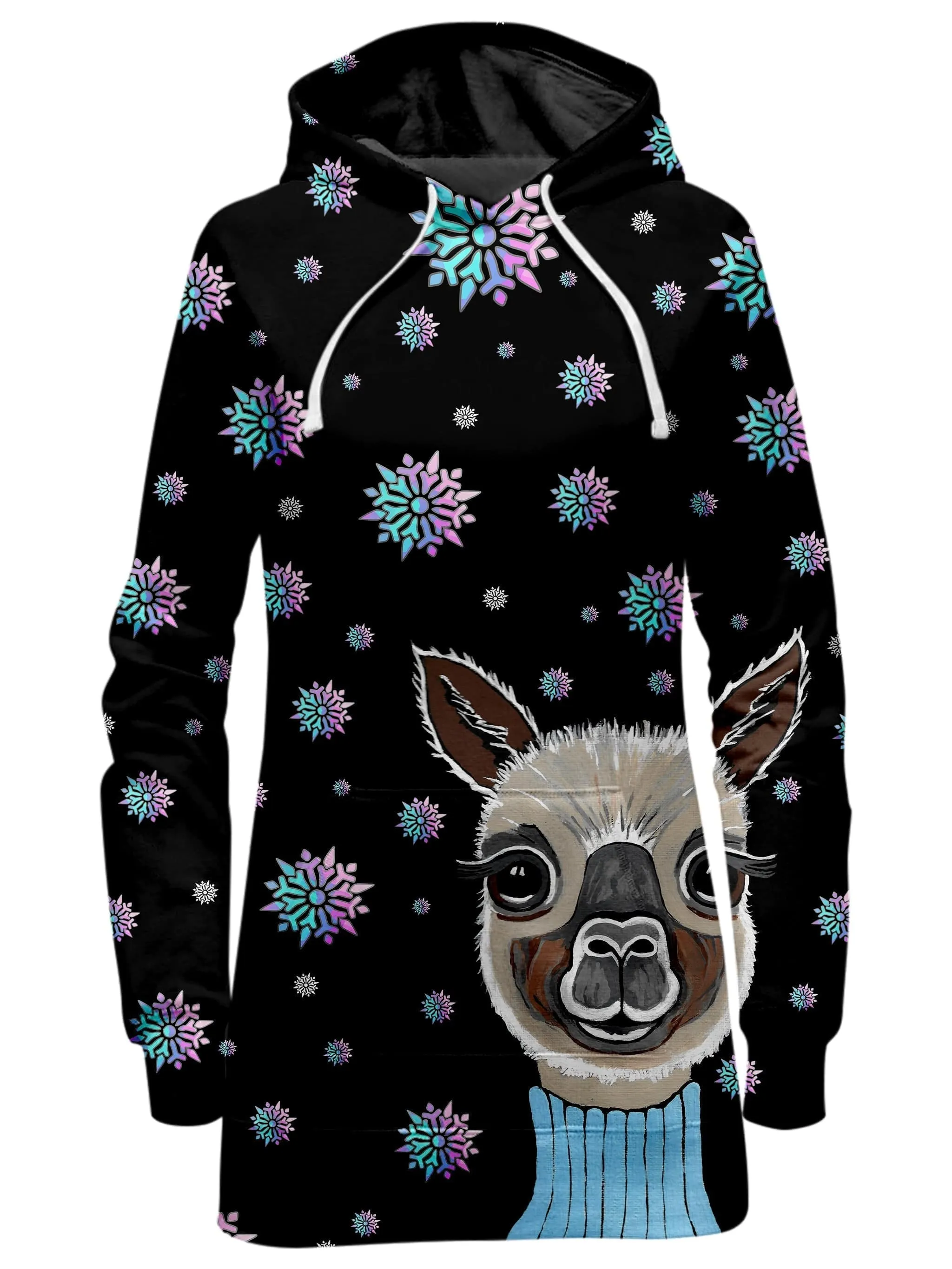 Alpaca Christmas Hoodie Dress sold by iEDM