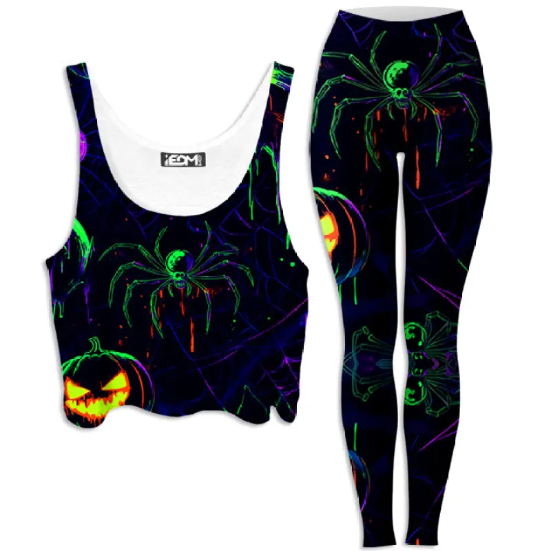 Arachnophobia Crop Top and Leggings Combo sold by iEDM