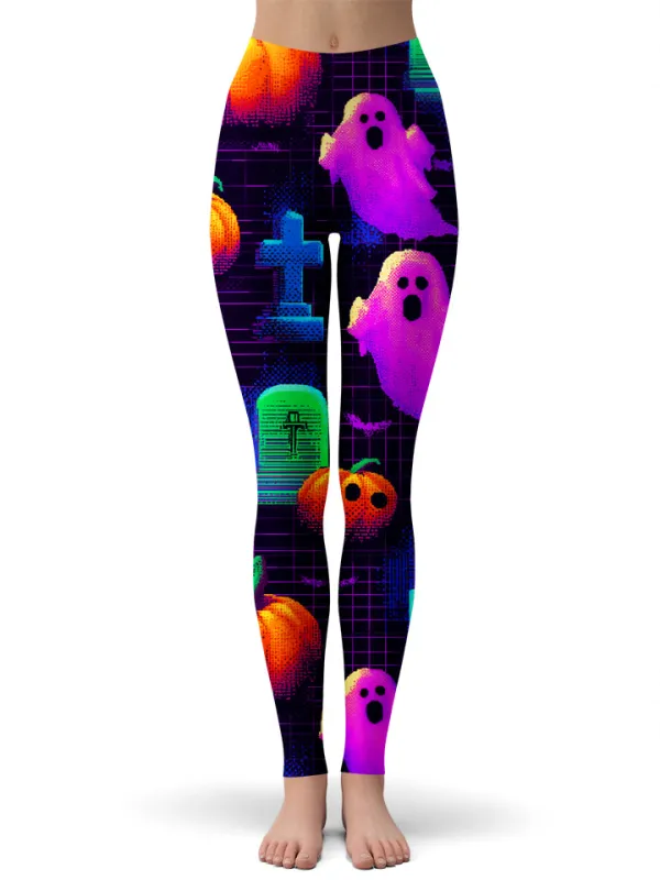 8 Bit Halloween Leggings sold by iEDM