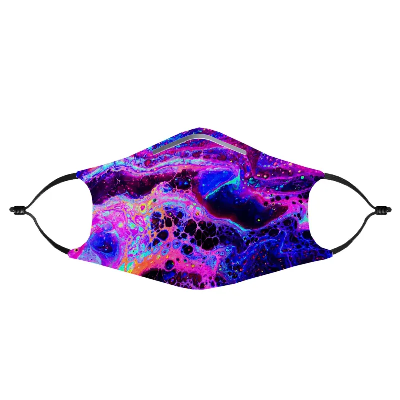 Psychedelic Radiation Face Mask With (4) PM 2.5 Carbon Inserts sold by iEDM