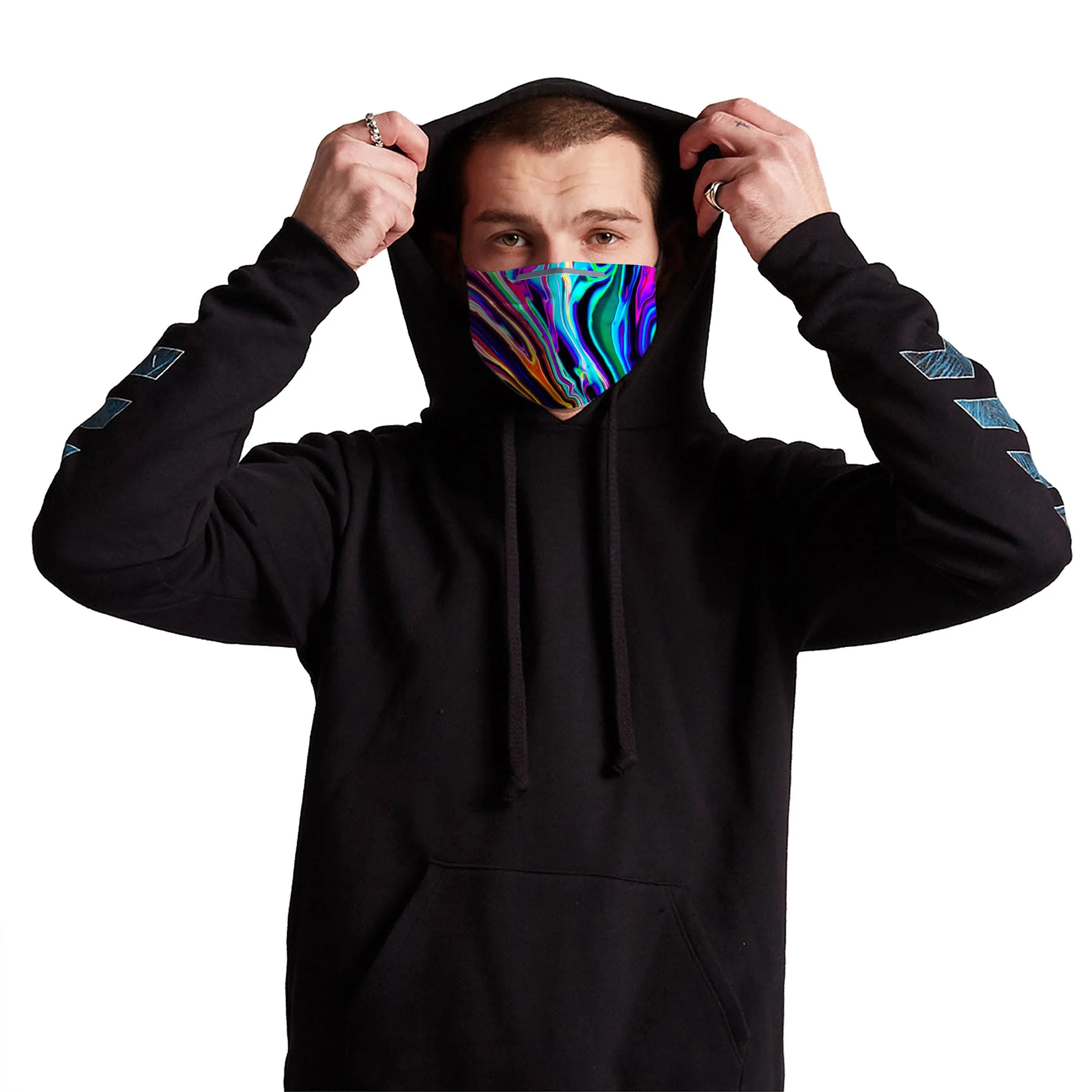 Neon Rift Face Mask With (4) PM 2.5 Carbon Inserts sold by iEDM product image thumbnail 2