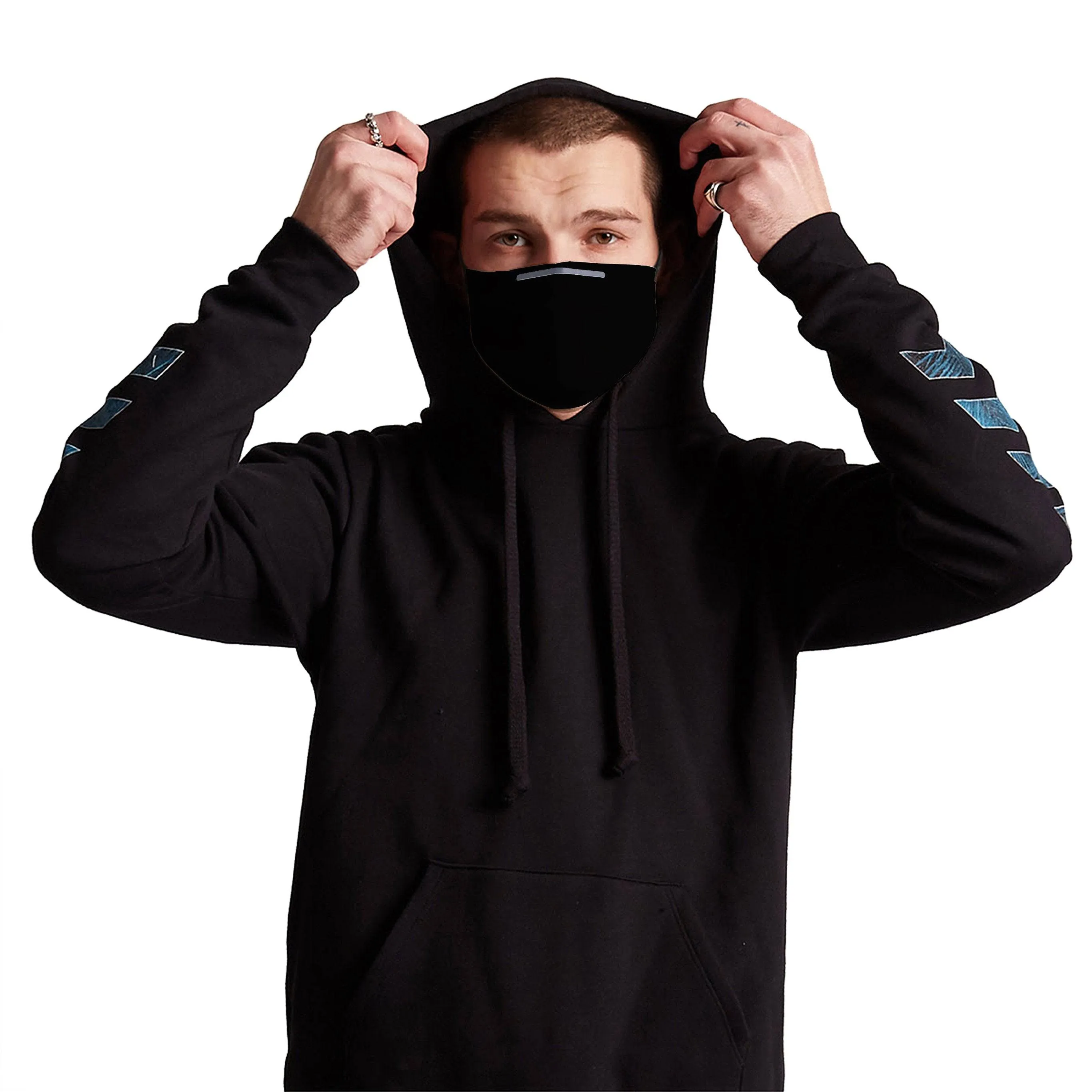 Black Face Mask With (4) PM 2.5 Carbon Inserts sold by iEDM product image thumbnail 2