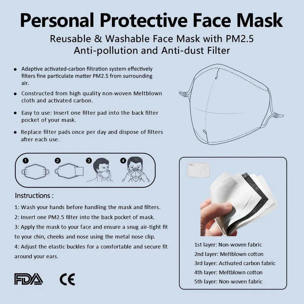 Darkness Face Mask With (4) PM 2.5 Carbon Inserts sold by iEDM product image thumbnail 2