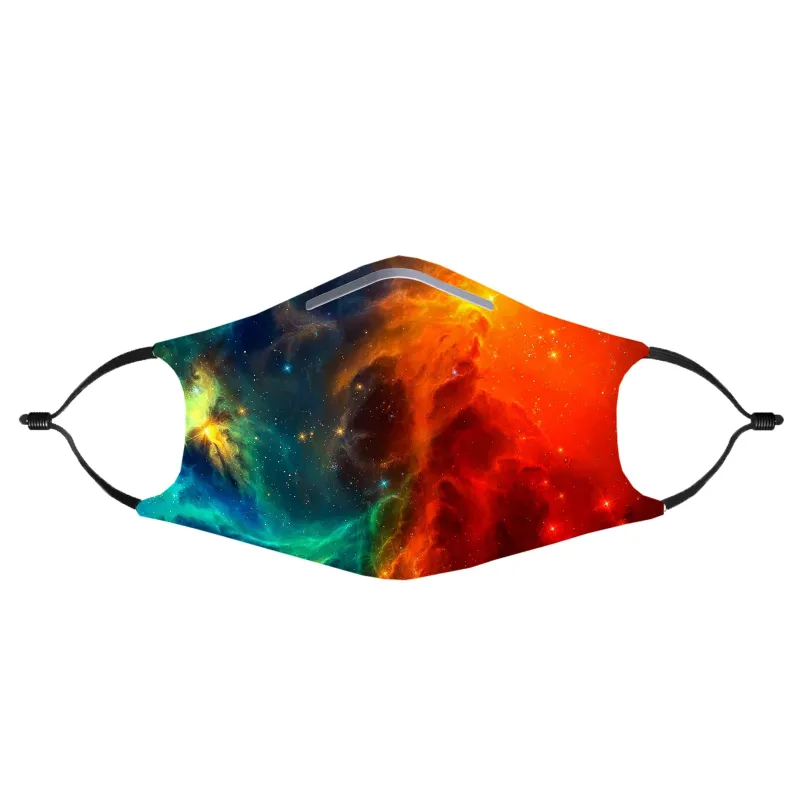 Fire and Ice Galaxy Face Mask With (4) PM 2.5 Carbon Inserts sold by iEDM