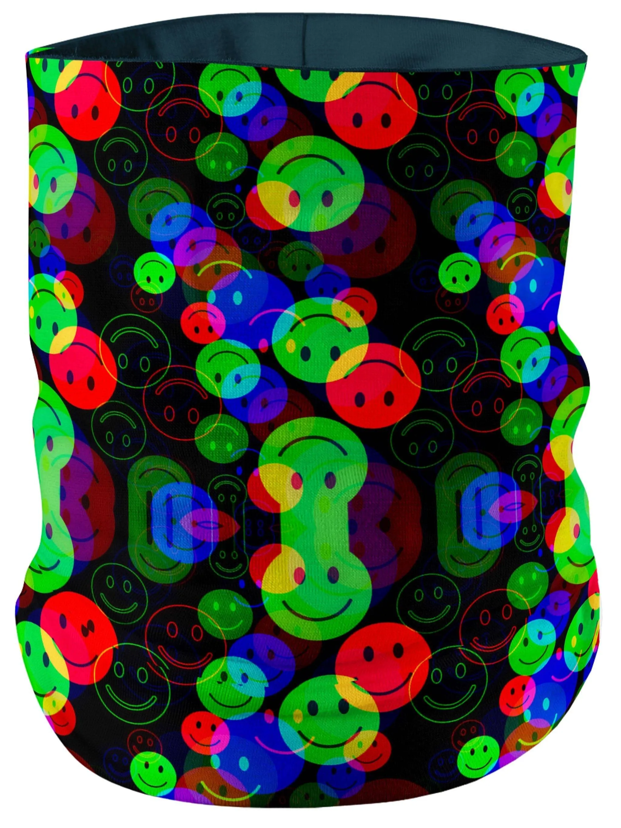 RGB Smile Glitch Bandana Mask sold by iEDM