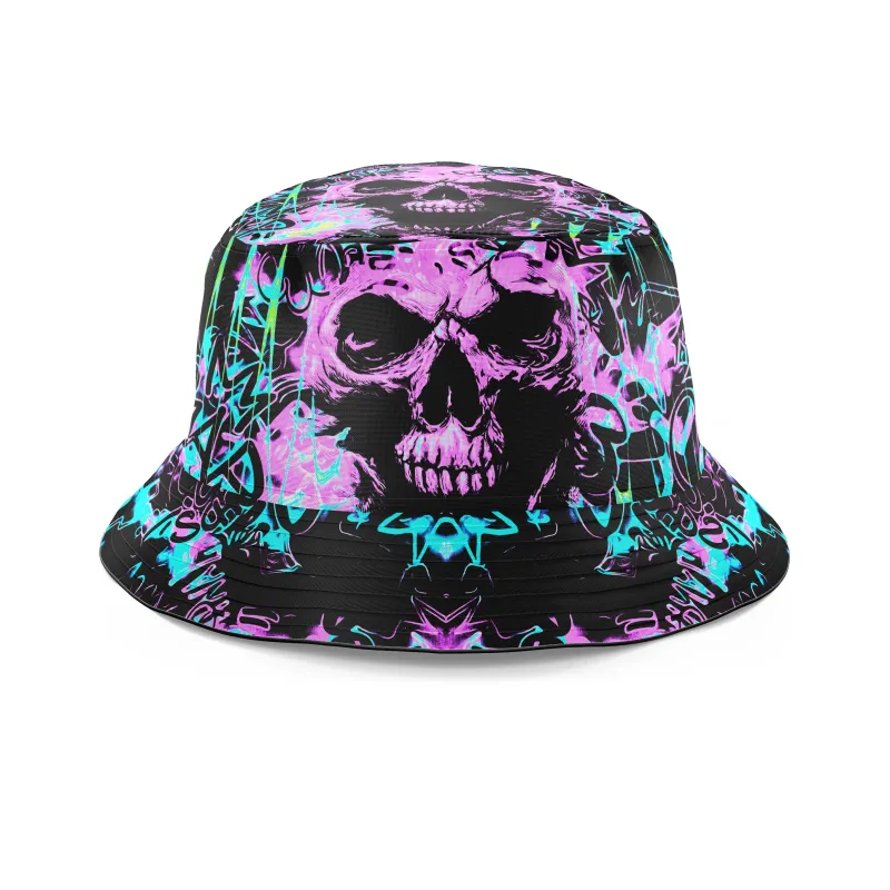Skull Graffiti Bucket Hat sold by iEDM