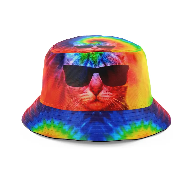 Kitten Tie-Dye Bucket Hat sold by iEDM
