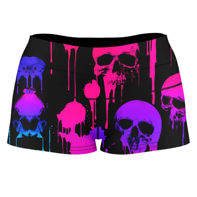 Neon Decay High-Waisted Women's Shorts sold by iEDM