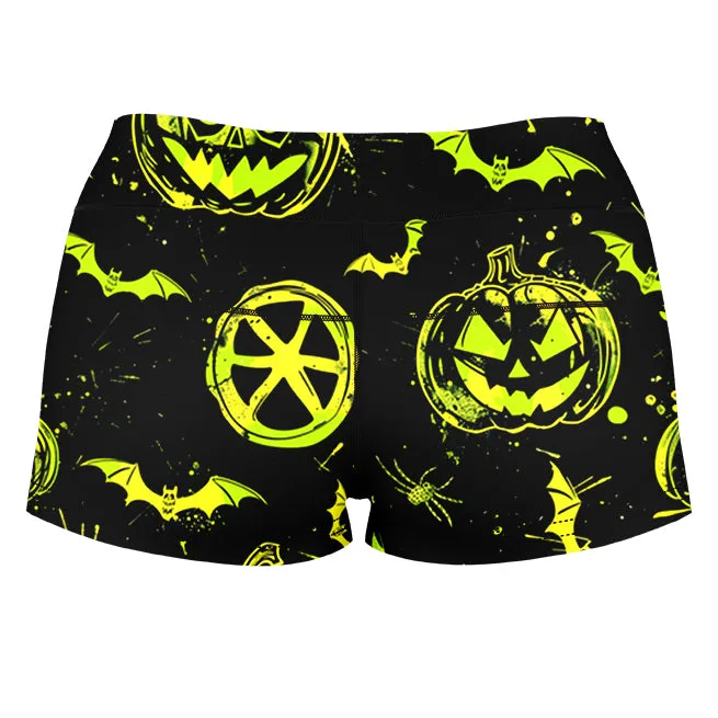Ghoul Glow High-Waisted Women's Shorts sold by iEDM product image thumbnail 2