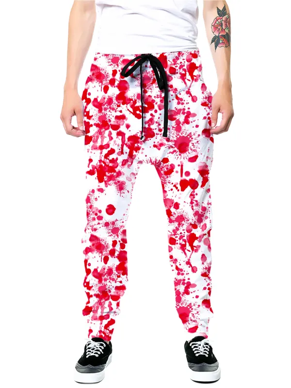 White Blood Print Joggers sold by iEDM