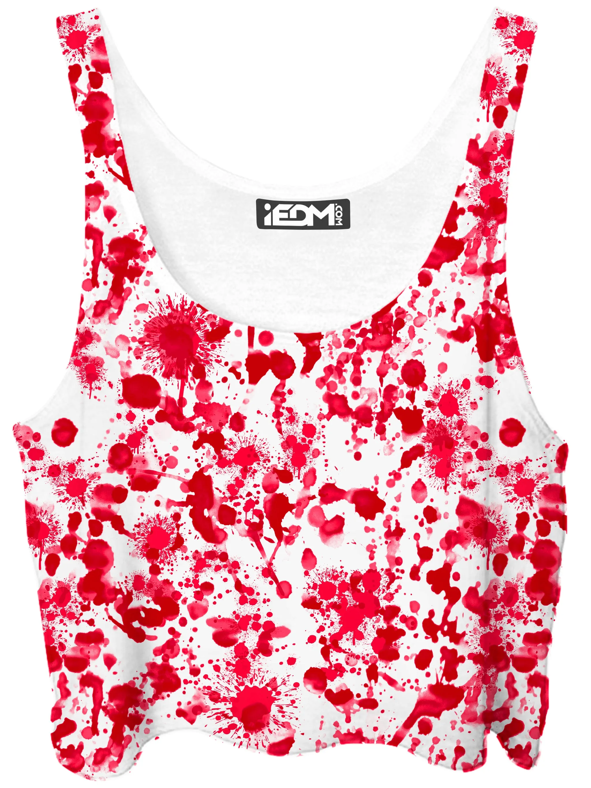 White Blood Print Crop Top sold by iEDM