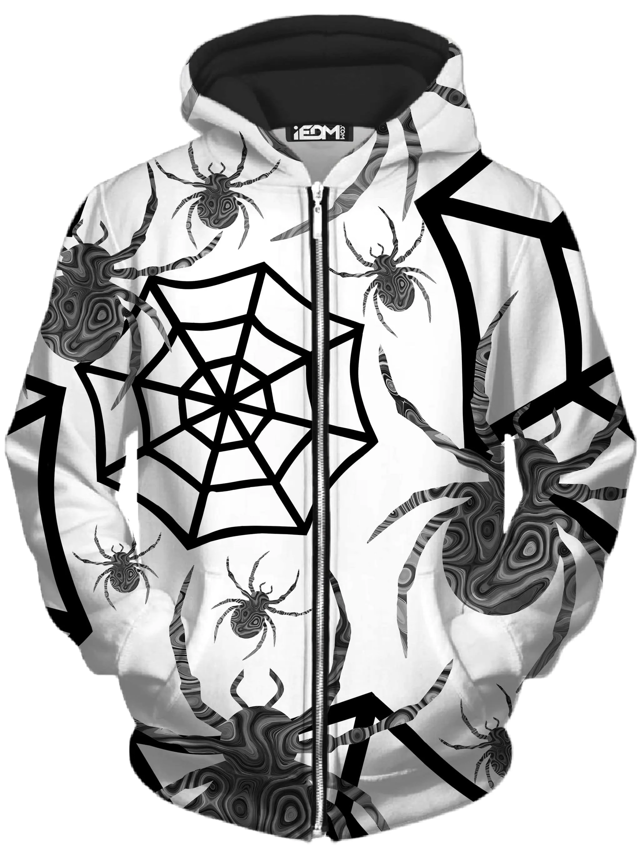 Black & White Halloween Zip-Up Hoodie and Leggings Combo sold by iEDM product image thumbnail 2