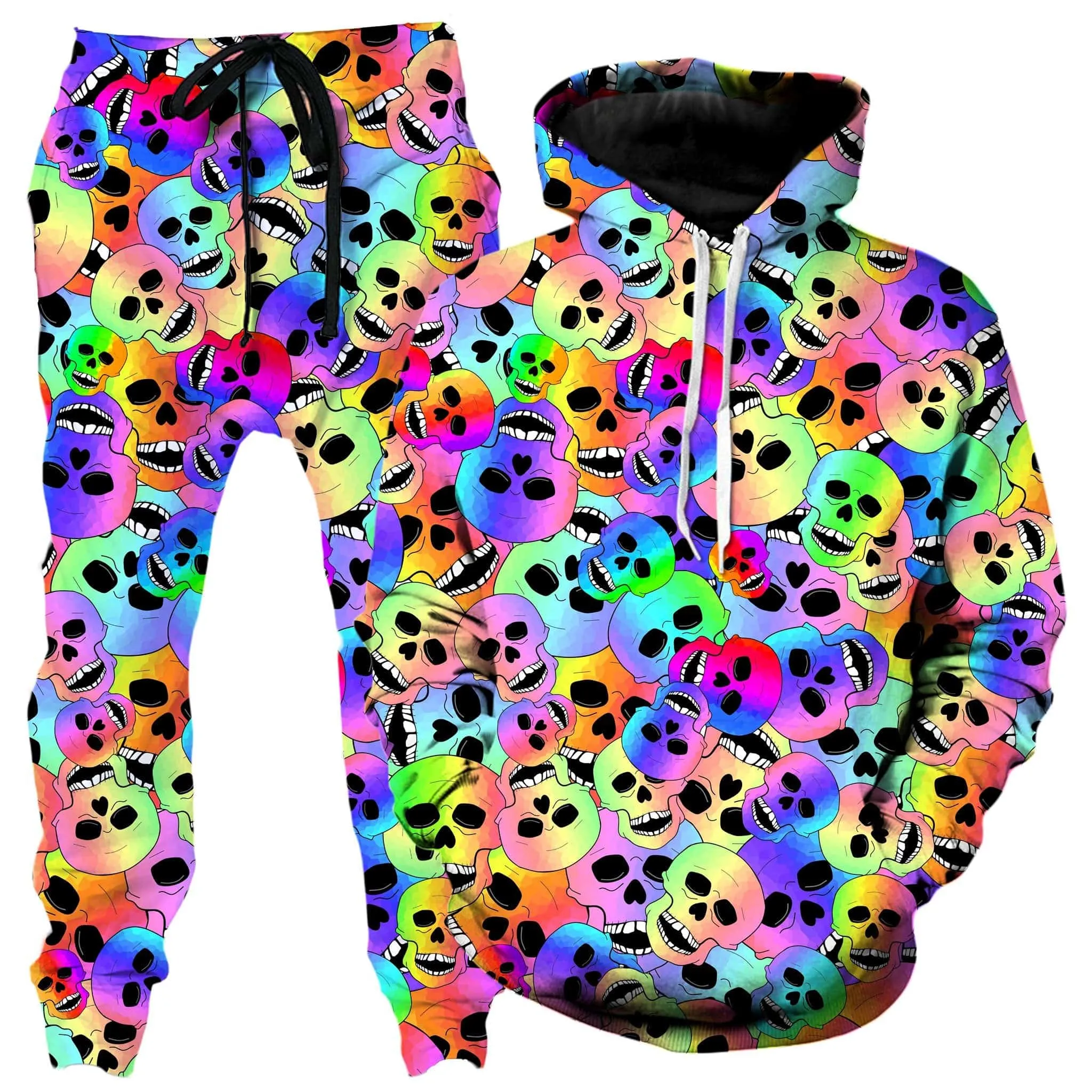 Happy Skulls Hoodie and Joggers Combo sold by iEDM