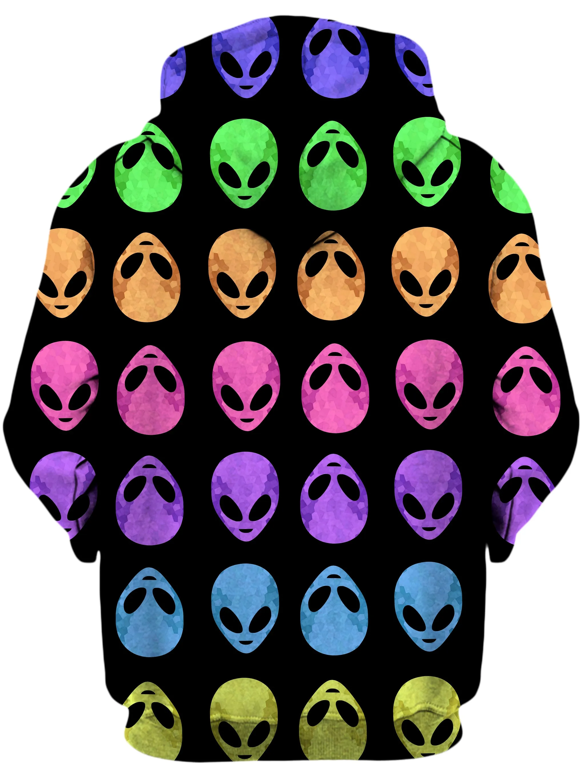 Alien Pattern Unisex Zip-Up Hoodie sold by iEDM product image thumbnail 2