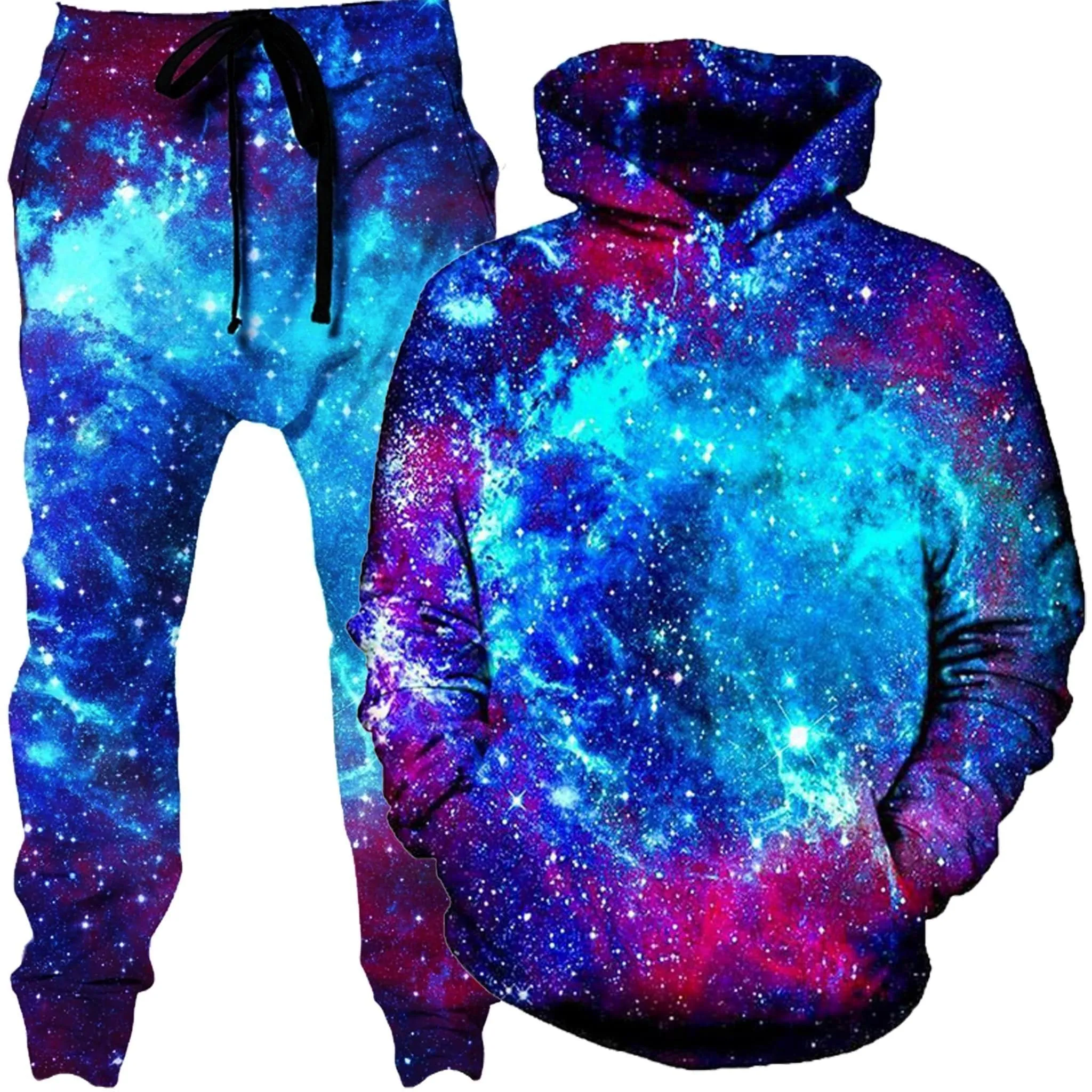 Blue Galaxy Hoodie and Joggers Combo sold by iEDM