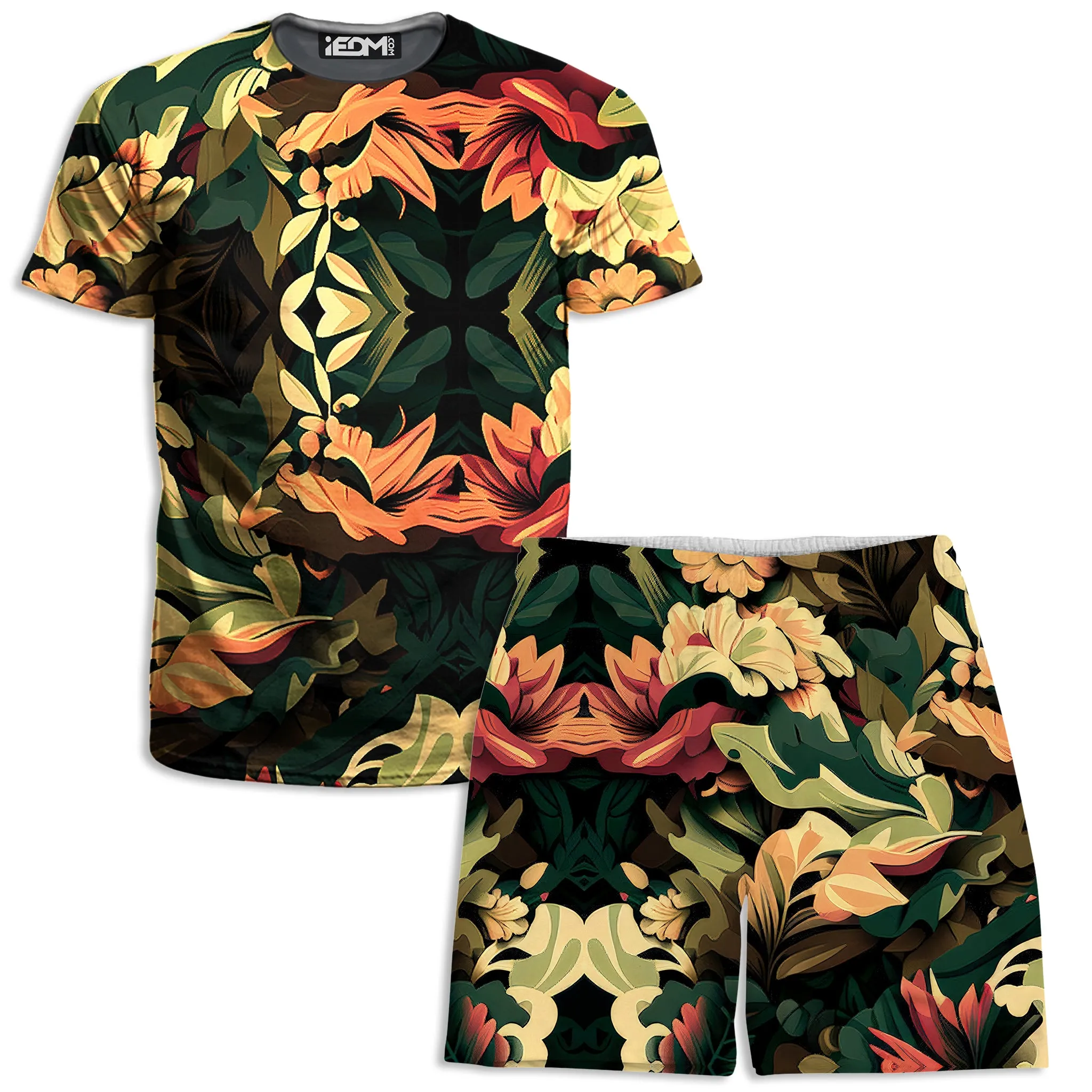 Floral Camo T-Shirt and Shorts Combo sold by iEDM