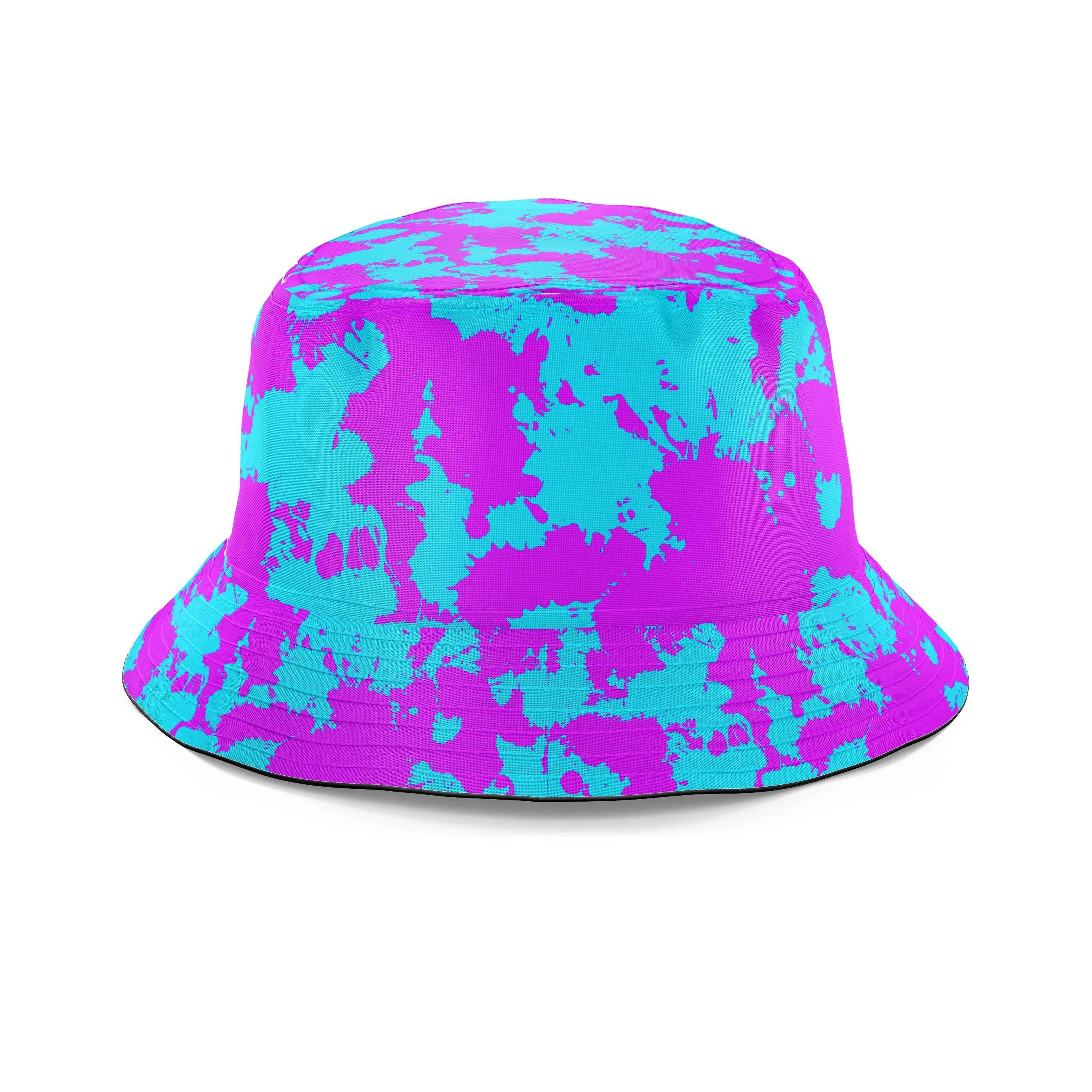Blue and Purple Paint Splatter Bucket Hat sold by iEDM
