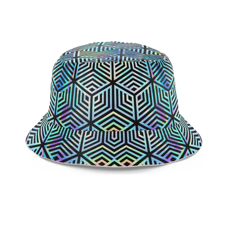 Holographic Hexagon Bucket Hat sold by iEDM