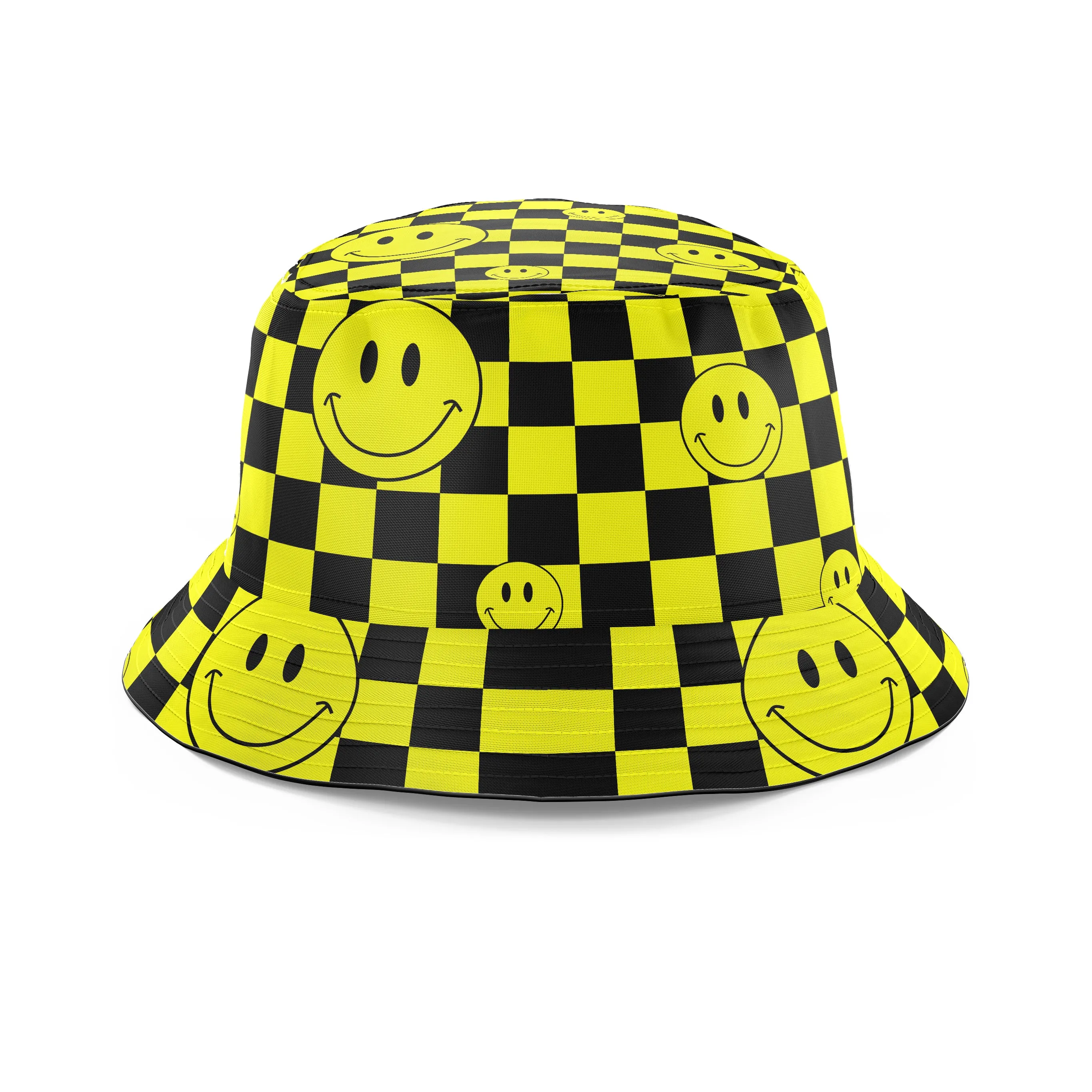 Smile Checkerboard Bucket Hat sold by iEDM