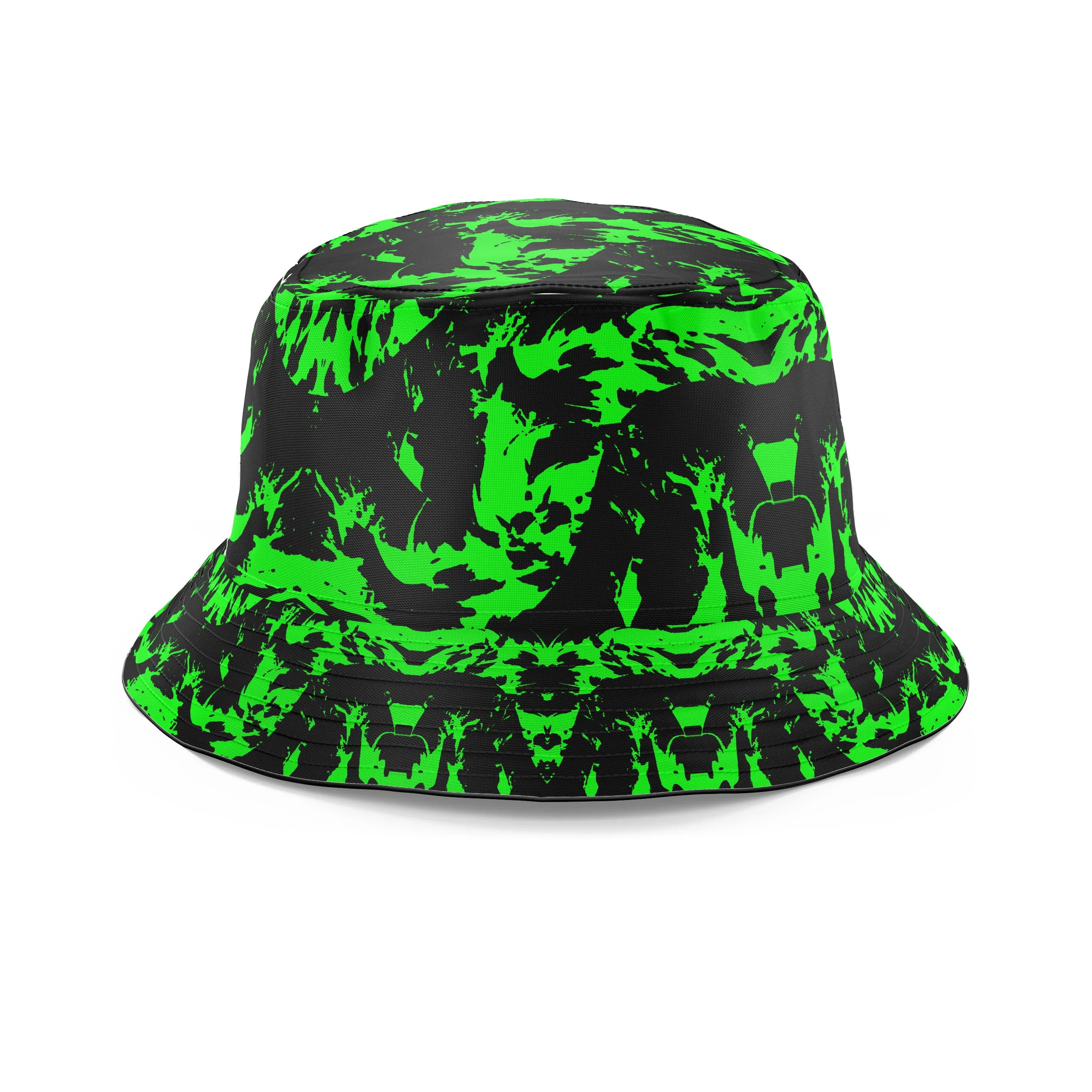 Neon Graffiti Paint Splatter Bucket Hat sold by iEDM