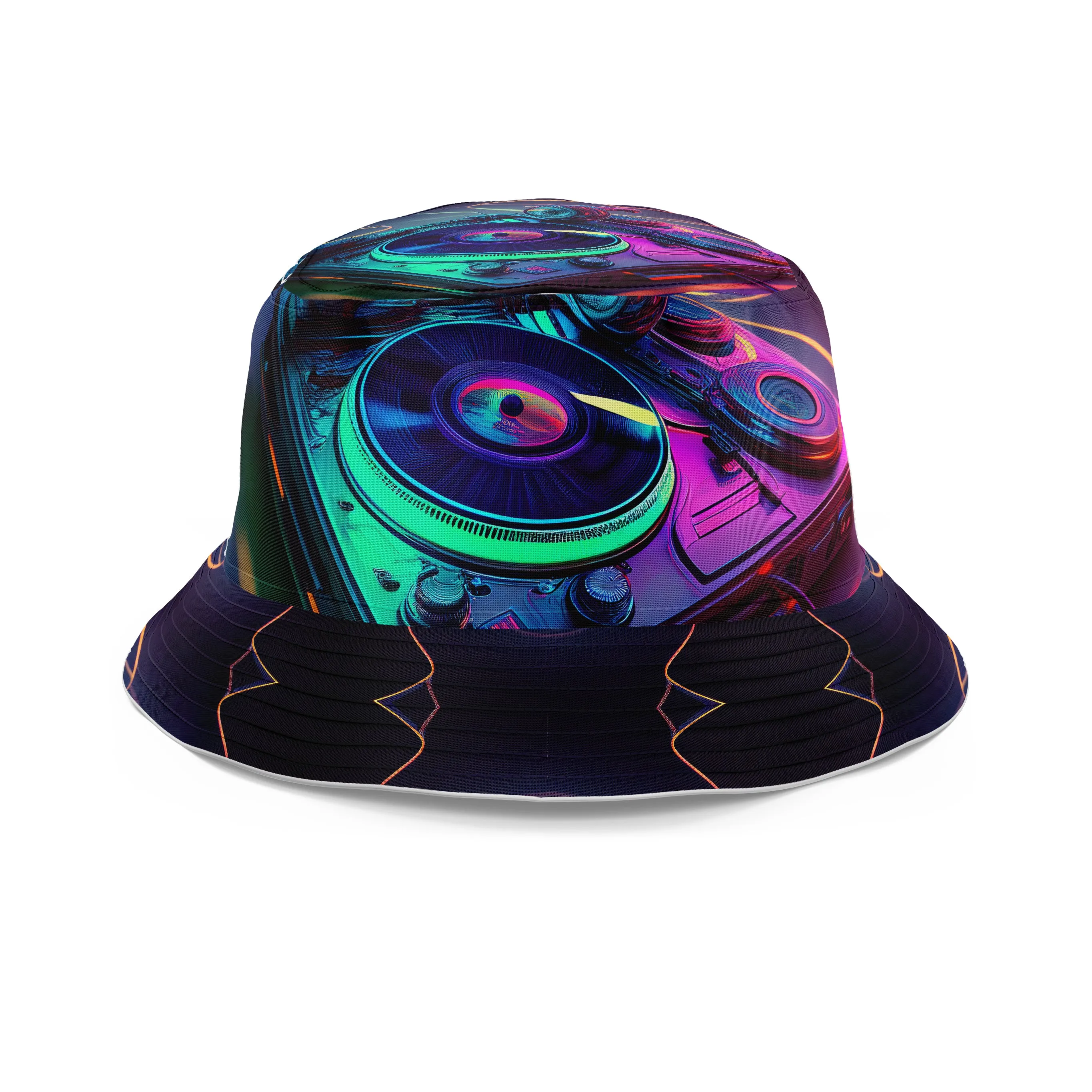 Neon Turntables Bucket Hat sold by iEDM