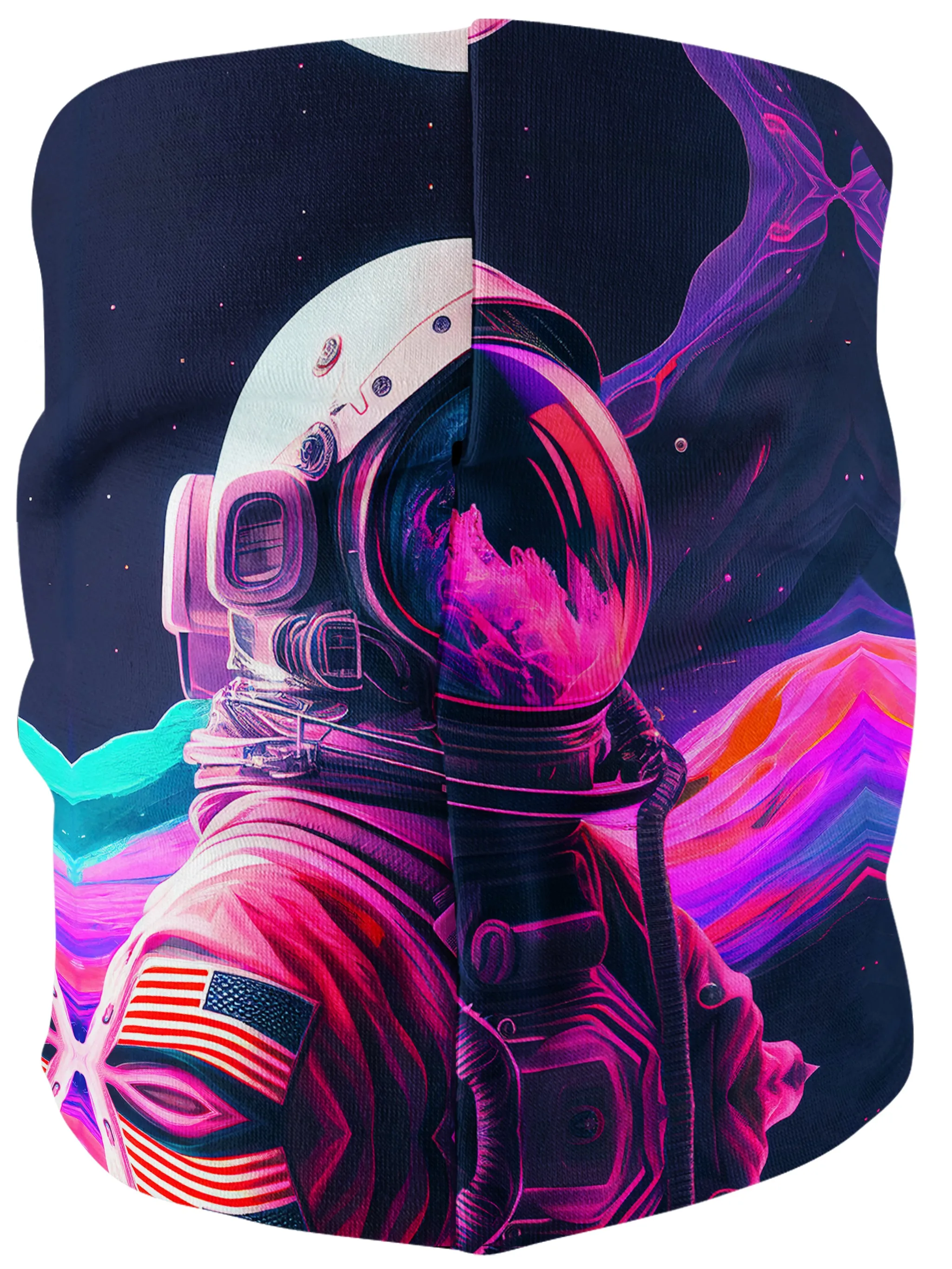Synthwave Astronaut Bandana Mask sold by iEDM product image thumbnail 2