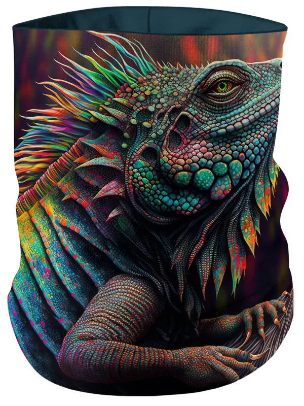 Psychedelic Giant Iguana 2.0 Bandana Mask sold by iEDM
