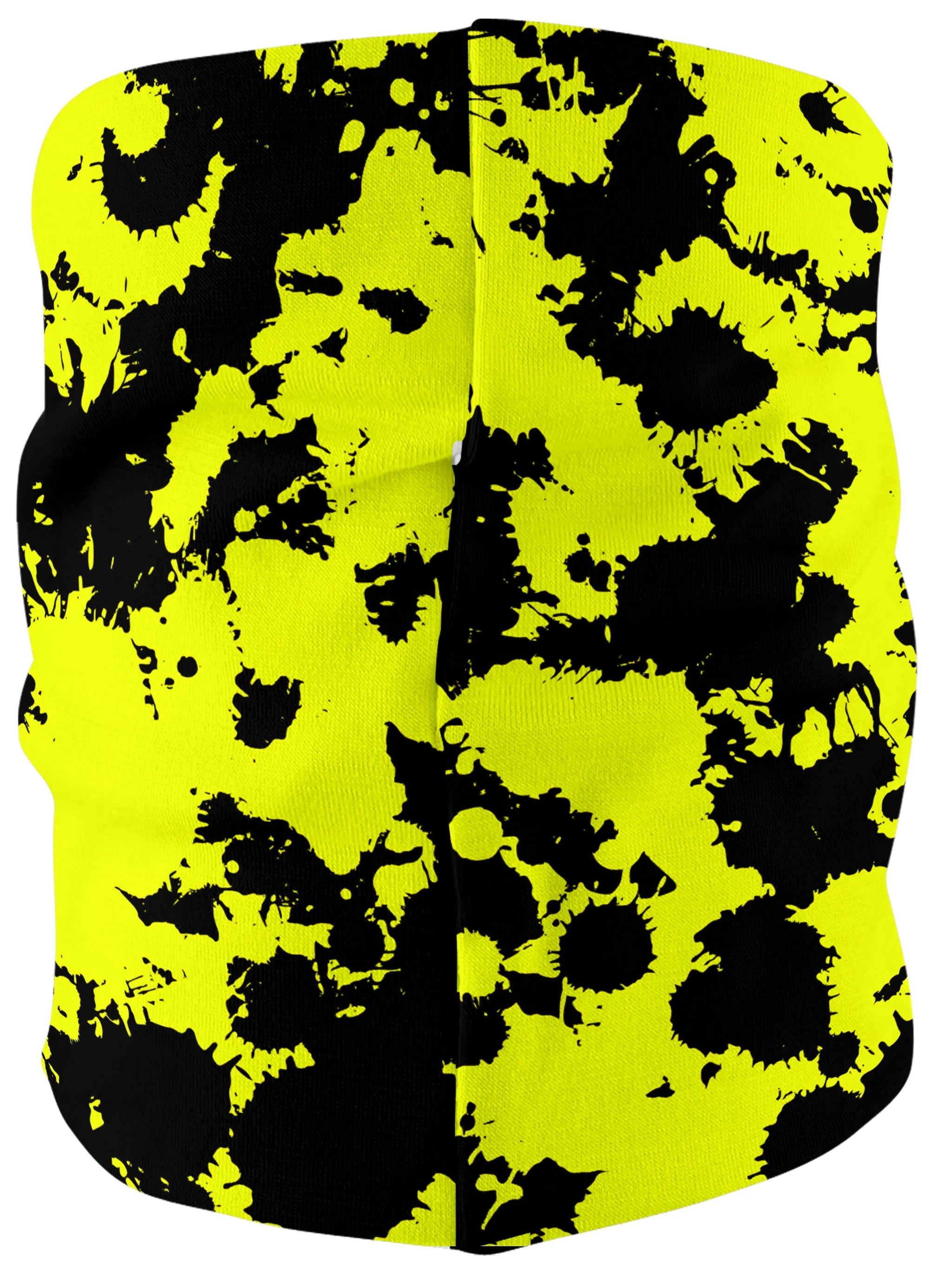 Yellow and Black Paint Splatter Bandana Mask sold by iEDM product image thumbnail 2