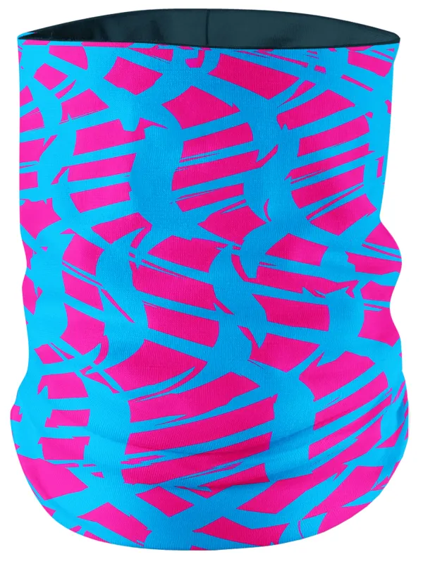 Pink and Blue Squiggly Rave Checkered Bandana Mask sold by iEDM