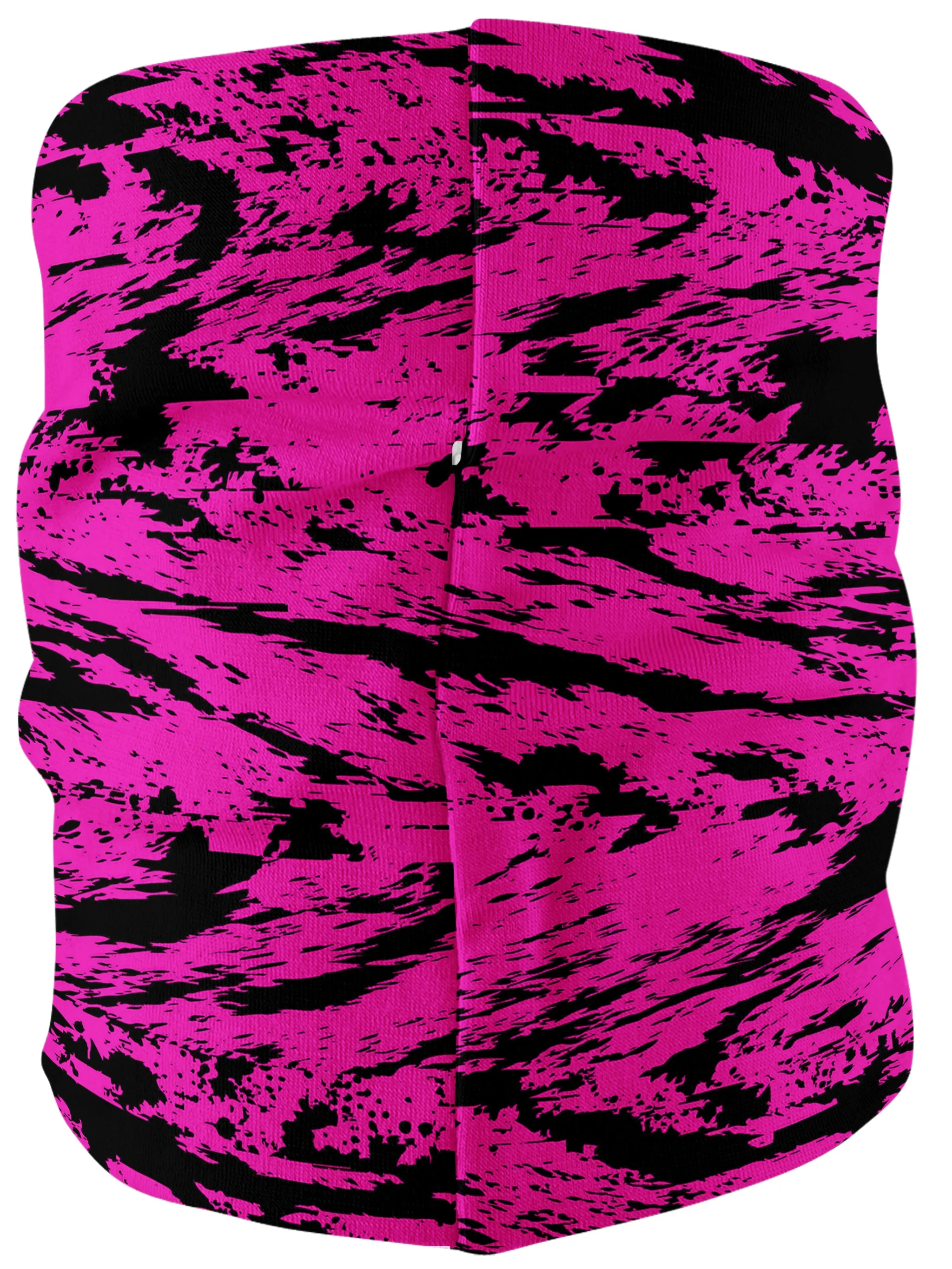 Pink and Black Rave Glitch Splatter Bandana Mask sold by iEDM product image thumbnail 2