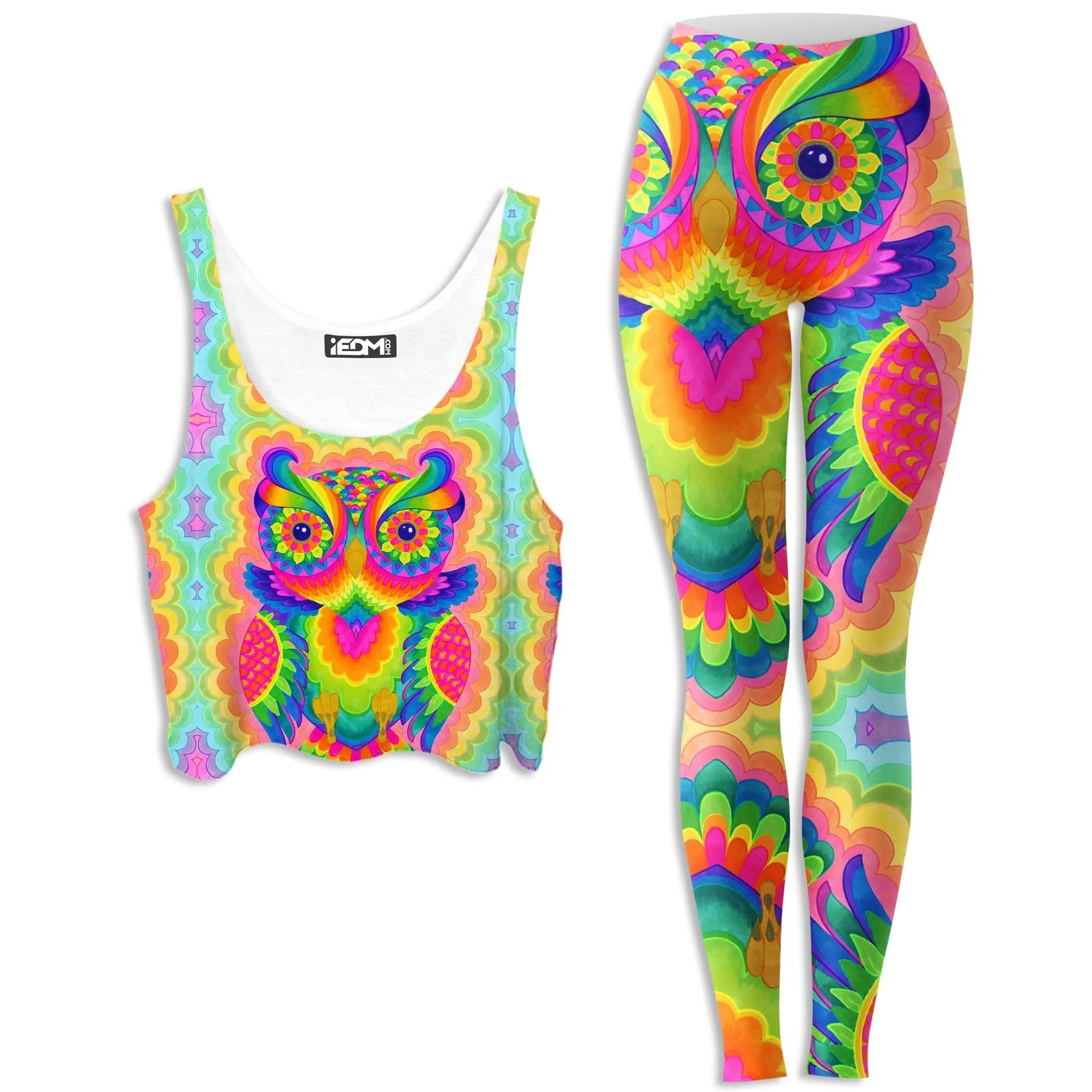 Cosmic Owl Crop Top and Leggings Combo sold by iEDM