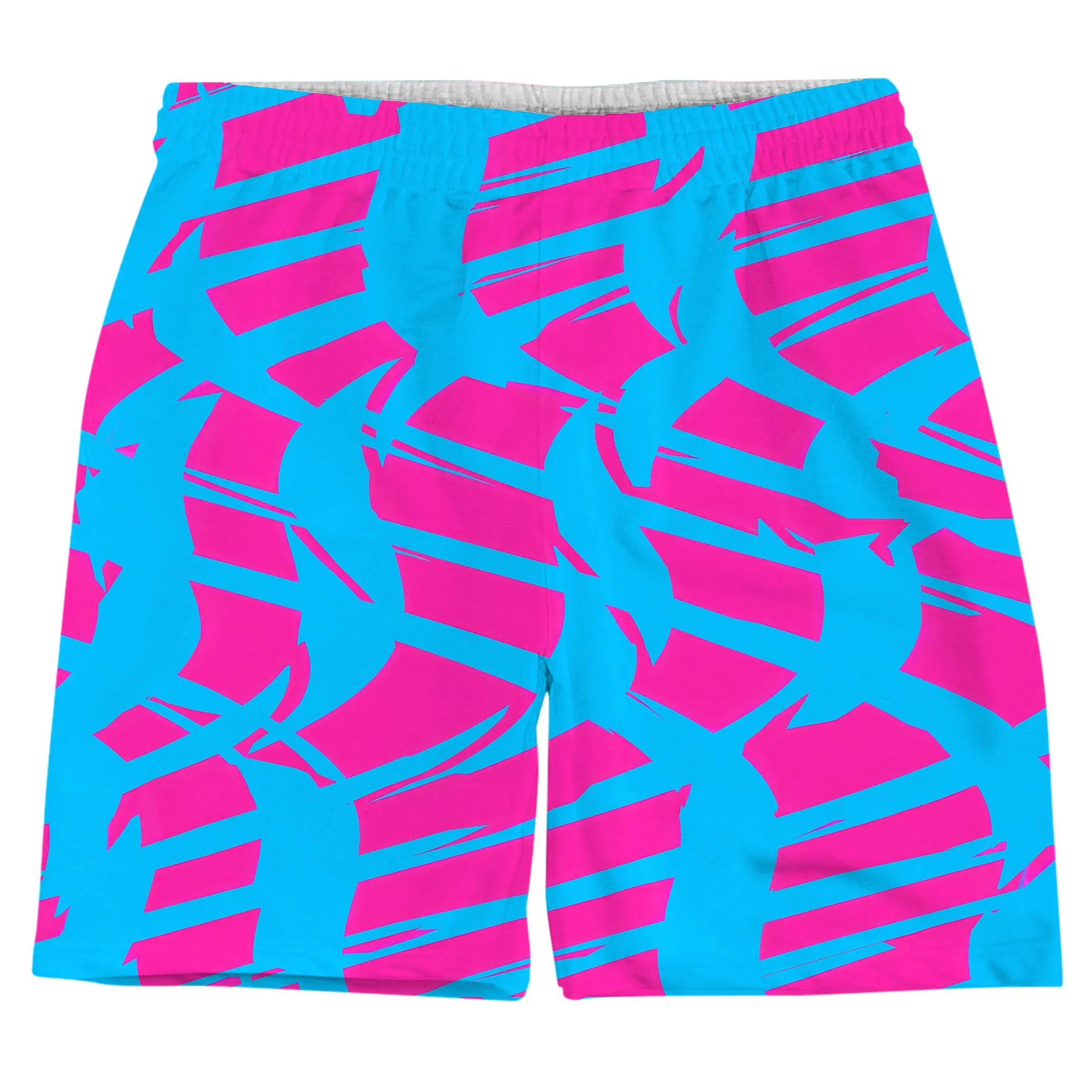 Pink and Blue Squiggly Rave Checkered T-Shirt and Shorts with Bucket Hat Combo sold by iEDM product image thumbnail 3