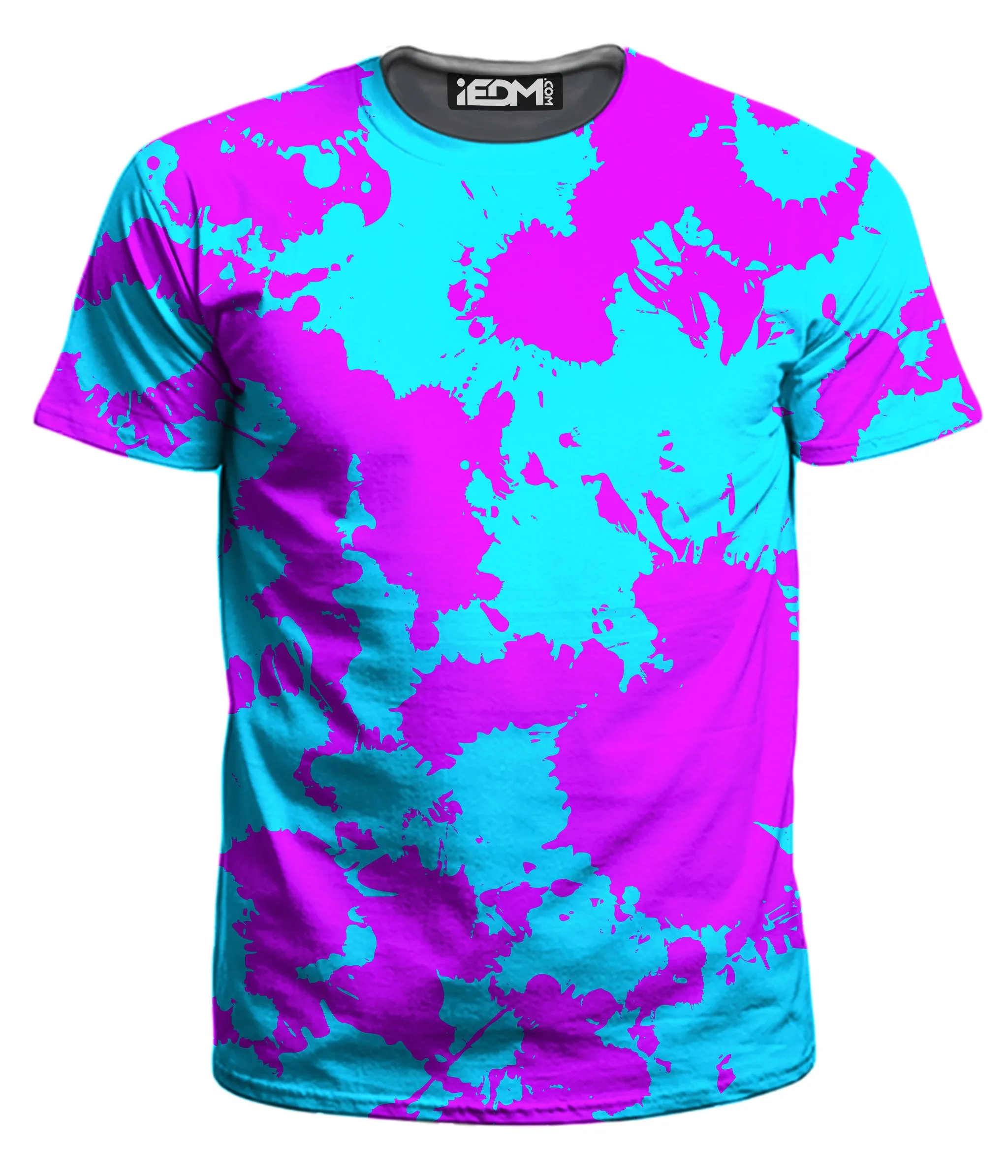 Blue and Purple Paint Splatter T-Shirt and Shorts with Bucket Hat Combo sold by iEDM product image thumbnail 2