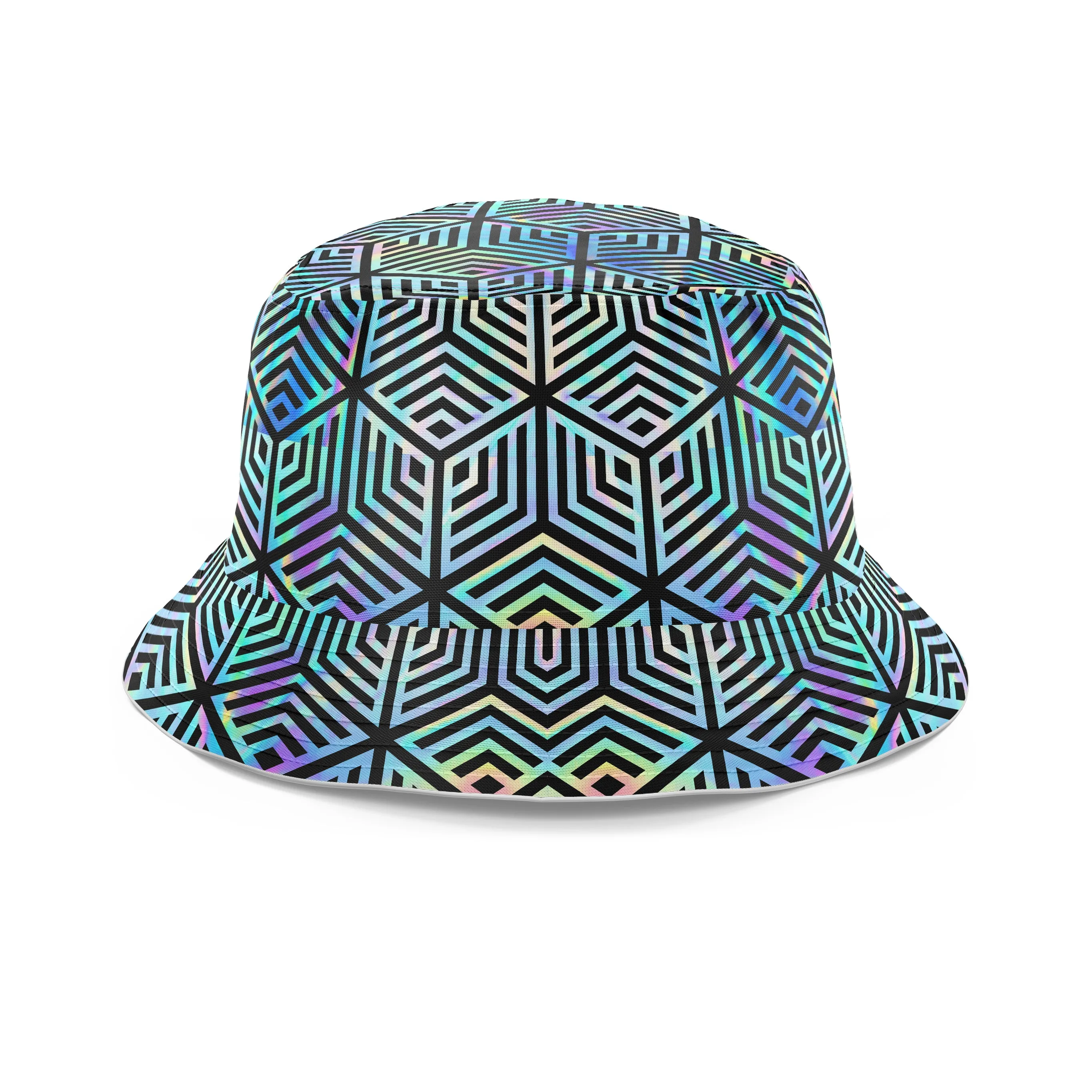 Holographic Hexagon T-Shirt and Shorts with Bucket Hat Combo sold by iEDM product image thumbnail 4