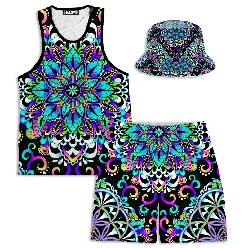 Magic Lyfe Men's Tank and Shorts with Bucket Hat Combo sold by iEDM
