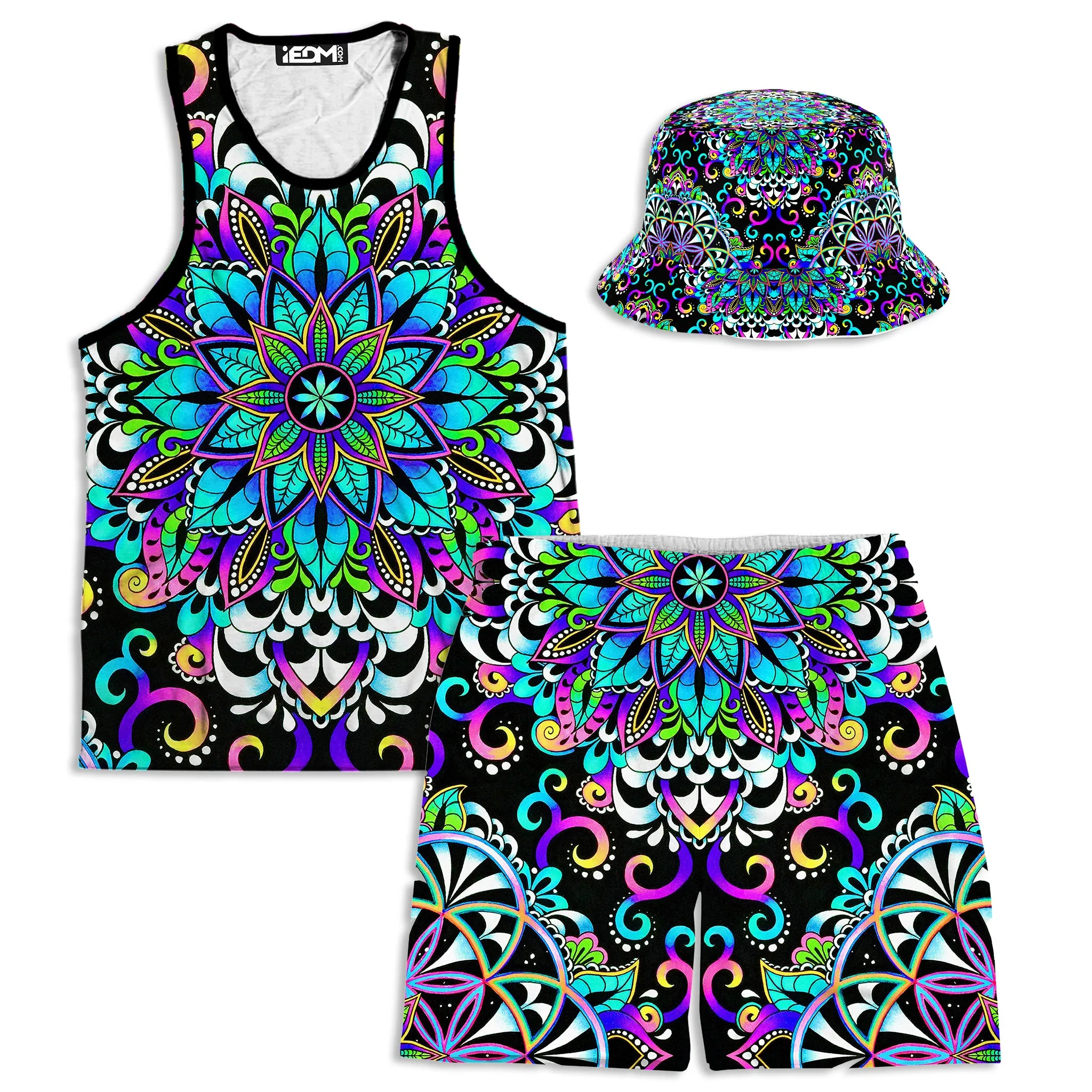 Magic Lyfe Men's Tank and Shorts with Bucket Hat Combo sold by iEDM
