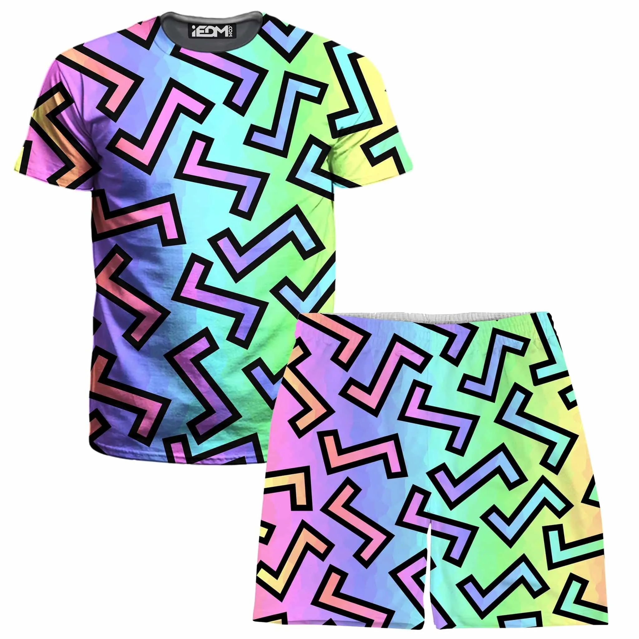 80s Rainbow T-Shirt and Shorts Combo sold by iEDM
