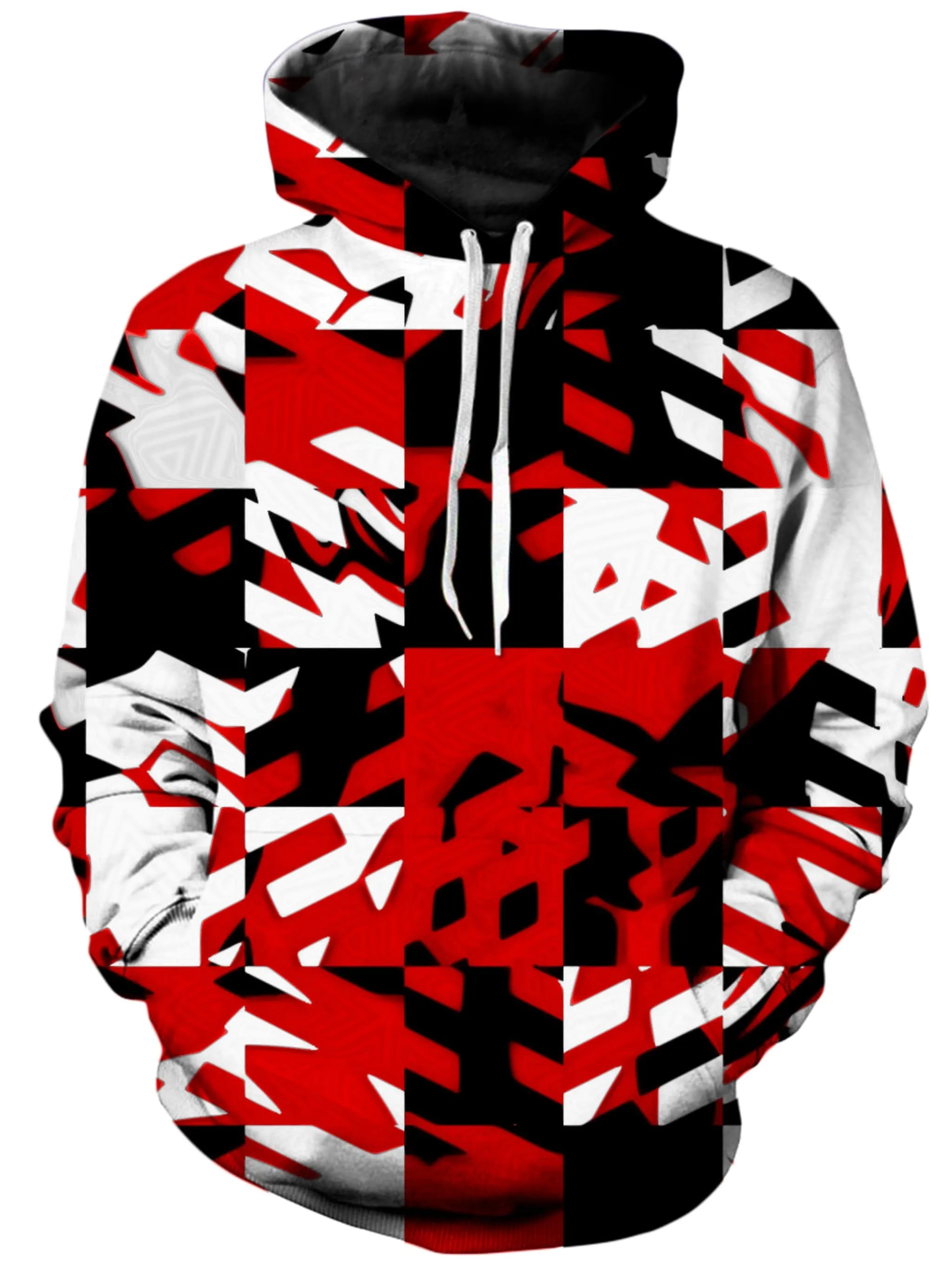 Red Digital Hoodie and Joggers Combo sold by iEDM product image thumbnail 2