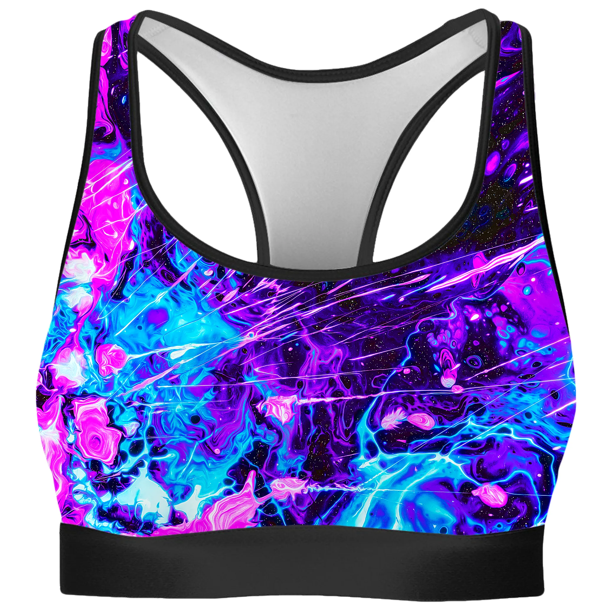 Cosmic Burst Rave Bra and High Waist Booty Shorts Combo sold by iEDM product image thumbnail 2