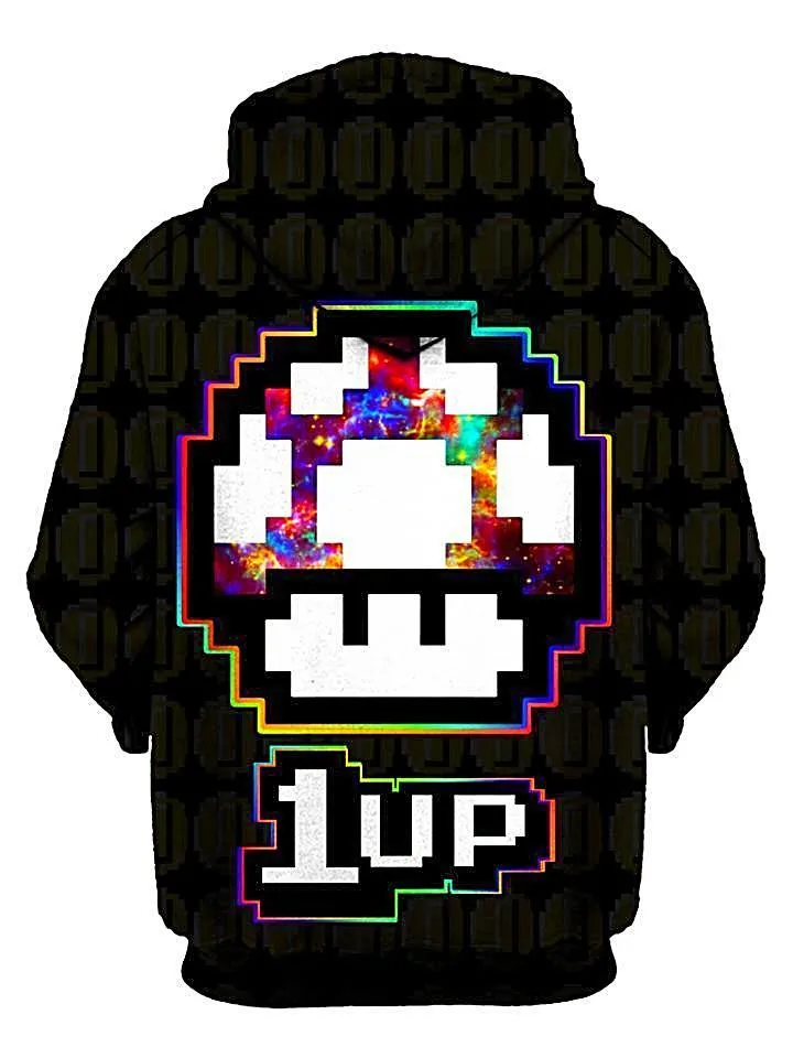 Level Up Mushroom Unisex Hoodie sold by iEDM product image thumbnail 2